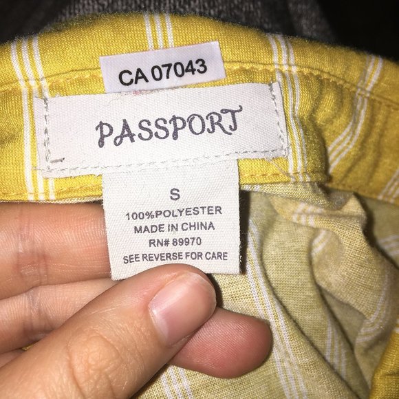 Passport: Yellow Striped Button Up Shirt - Picture 3 of 3